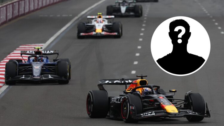 Max Verstappen of Red Bull leads the Formula 1 grid during the 2025 Azerbaijan Grand Prix