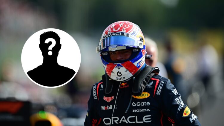 Red Bull Racing driver Max Verstappen wearing his helmet after winning the 2025 Formula 1 Italian Grand Prix