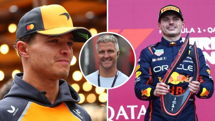 McLaren driver Lando Norris arrives in the Baku paddock before practice and Red Bull racer Max Verstappen celebrates winning the 2025 F1 Azerbaijan...