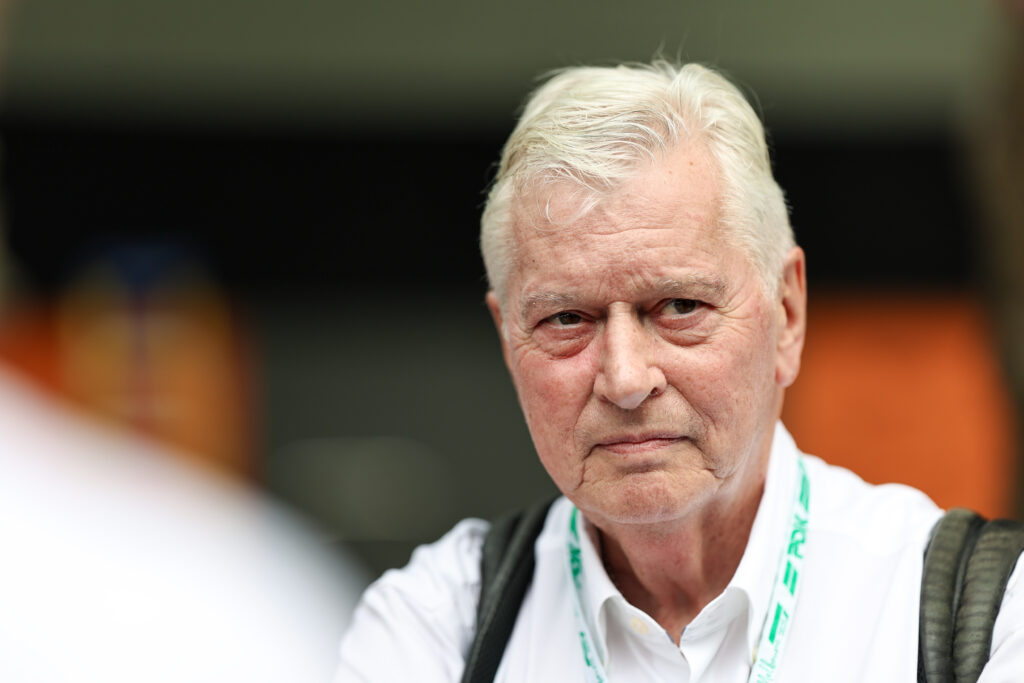 Cadillac consultant Pat Symonds looks on in the Formula 1 paddock