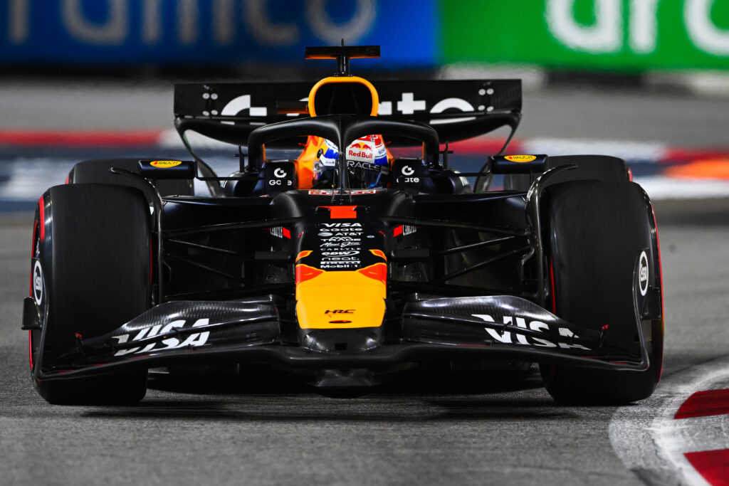 Max Verstappen of Red Bull Racing at the 2025 Singapore Grand Prix