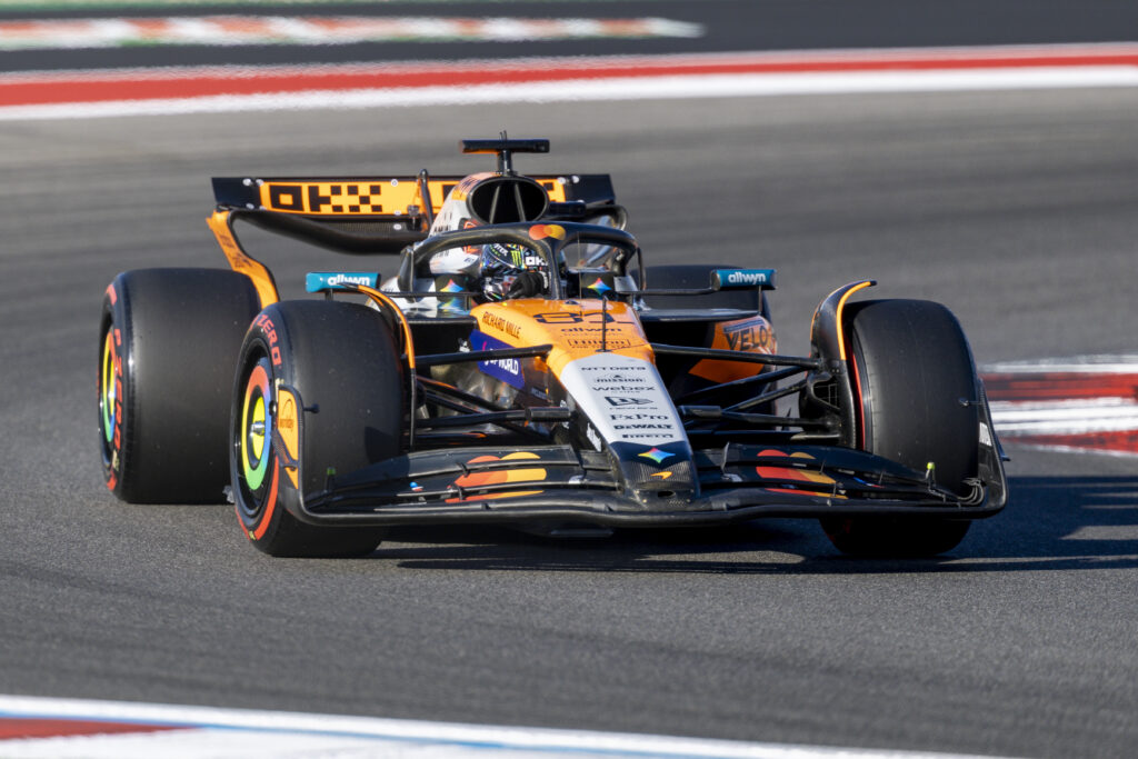 McLaren driver Oscar Piastri during qualifying for the 2025 Formula 1 United States Grand Prix
