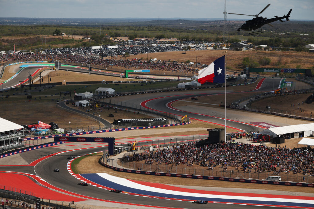 A view of the track at the 2025 United States Grand Prix