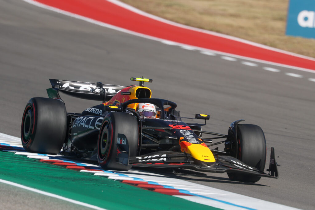 Red Bull driver Yuki Tsunoda racing at the 2025 Formula 1 United States Grand Prix
