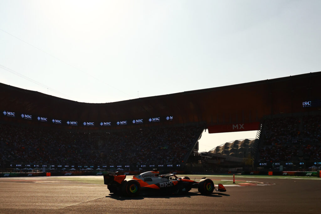 McLaren driver Oscar Piastri on track during qualifying for the 2025 F1 Mexico City Grand Prix