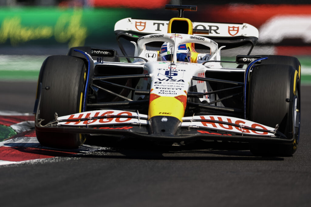 Racing Bulls driver Isack Hadjar at the 2025 Formula 1 Mexico City Grand Prix