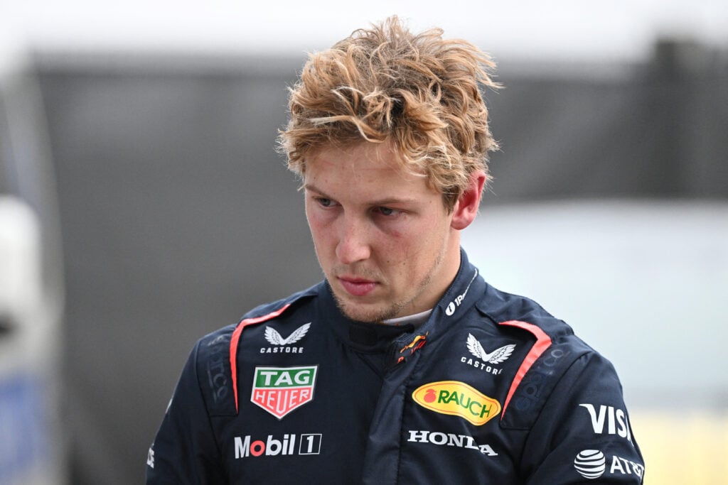 Liam Lawson driving for Red Bull Racing at the 2025 Formula 1 Chinese Grand Prix