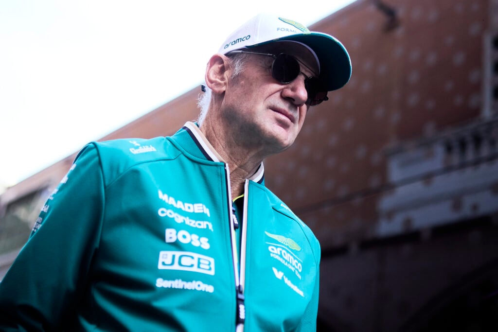 Adrian Newey of Aston Martin looks on at the 2025 Monaco Grand Prix