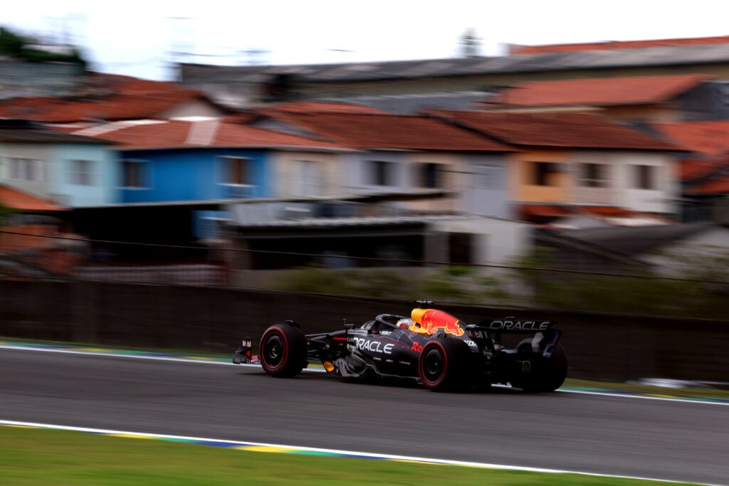 Red Bull driver Max Verstappen on track during qualifying for the 2025 F1 Sao Paulo Grand Prix
