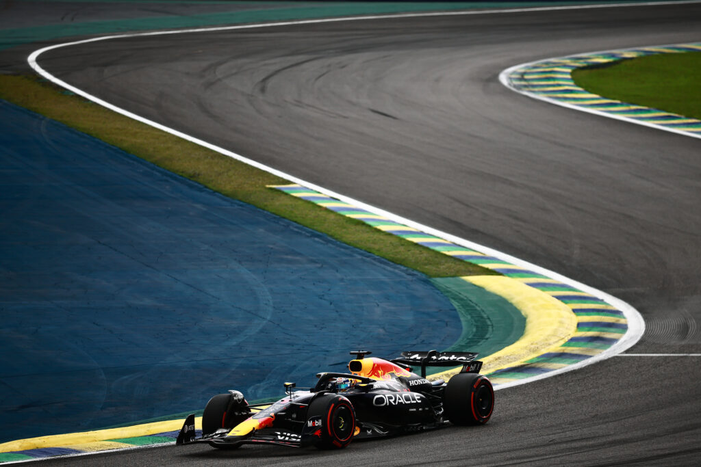 Red Bull driver Max Verstappen on track during qualifying for the 2025 F1 Sao Paulo Grand Prix