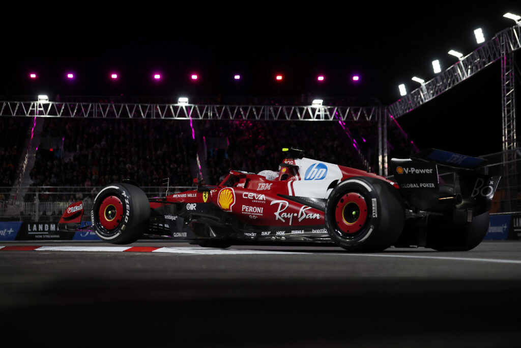 Ferrari driver Lewis Hamilton on track during the 2025 F1 Las Vegas Grand Prix