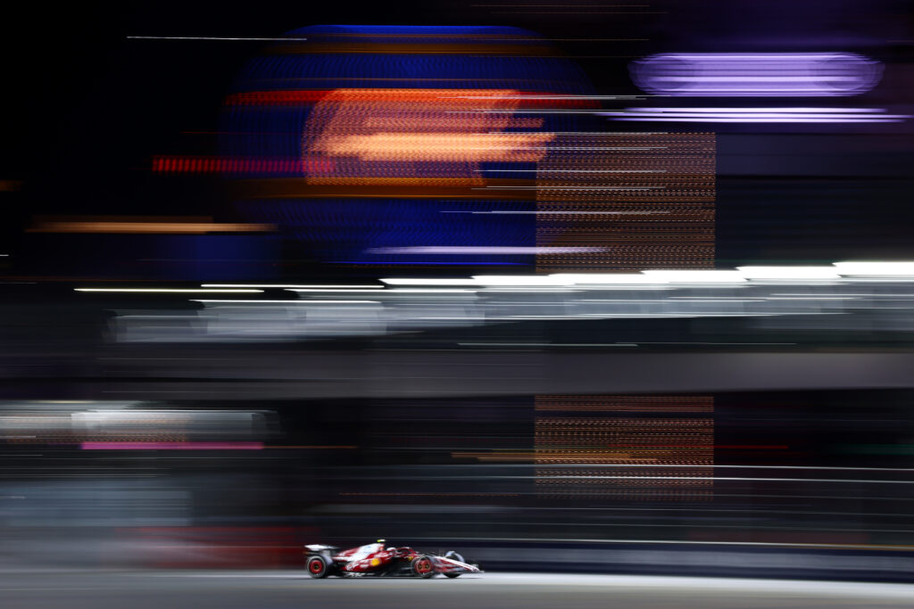 Ferrari driver Lewis Hamilton on track during the 2025 F1 Las Vegas Grand Prix