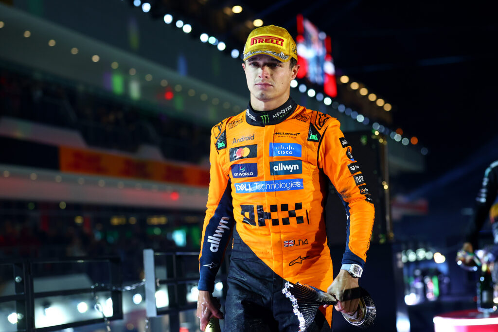 Lando Norris of McLaren at the 2025 Las Vegas Grand Prix