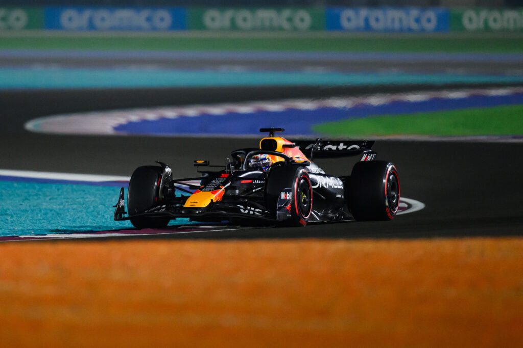 Red Bull driver Max Verstappen taking part in qualifying at the 2025 Formula 1 Qatar Grand Prix