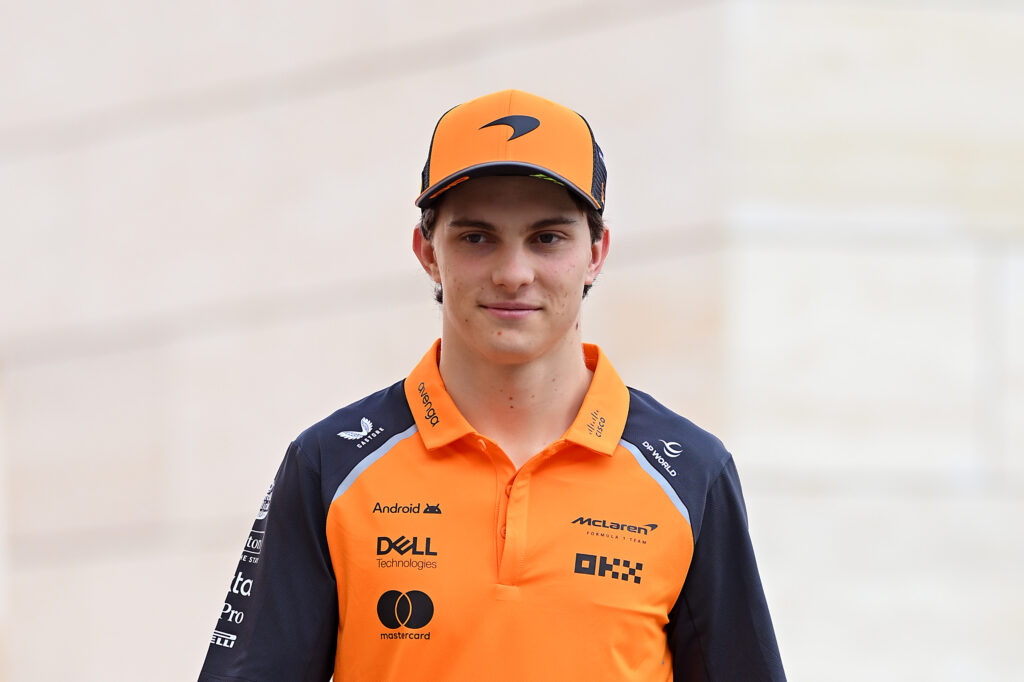 McLaren driver Oscar Piastri arriving in the paddock at the 2025 Formula 1 Qatar Grand Prix