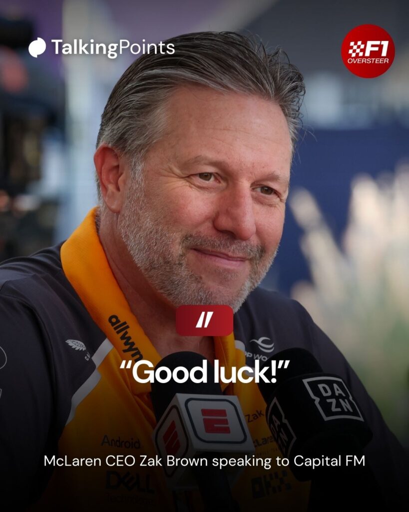 McLaren CEO Zak Brown speaks to the media at the 2025 F1 Abu Dhabi Grand Prix