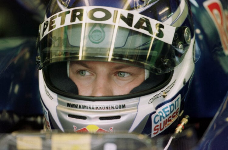 31 Aug 2001:  Kimi Raikkonen of Finland and Sauber during first practice for the Formula One Belgian Grand Prix at Spa-Francorchamps, Belgium. Mand...