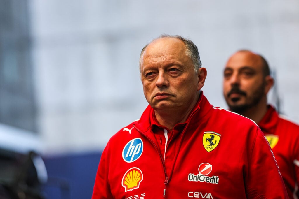Ferrari team principal Fred Vasseur at the 2025 Formula 1 Sao Paulo Grand Prix