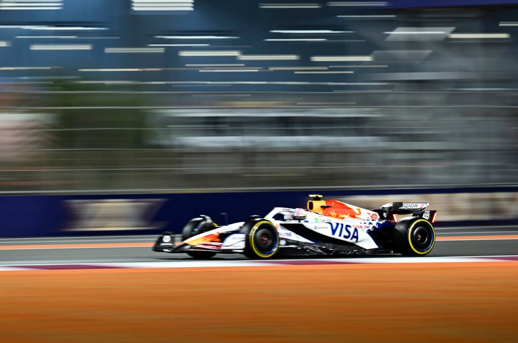 Racing Bulls driver Liam Lawson on track during Sprint Qualifying at the 2025 F1 Qatar Grand Prix