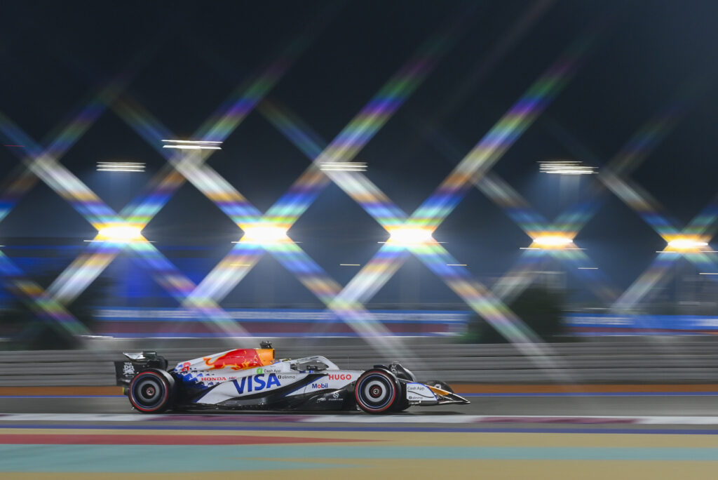 Racing Bulls driver Isack Hadjar on track during qualifying for the 2025 F1 Qatar Grand Prix