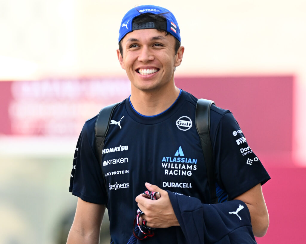 Alex Albon of Williams pictured in the paddock at the 2025 Qatar Grand Prix