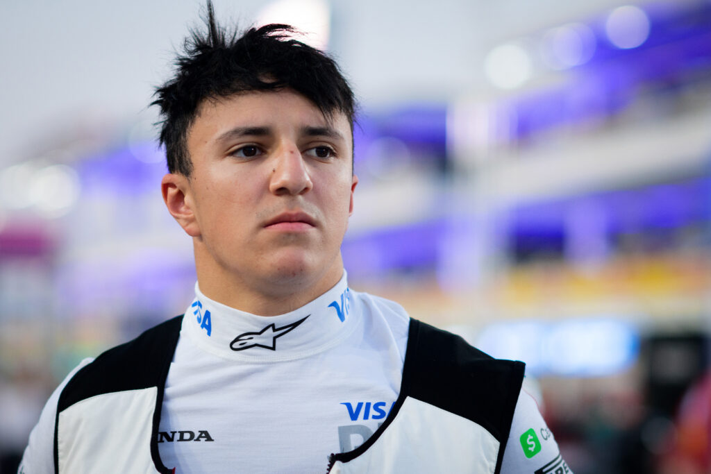 Racing Bulls driver Isack Hadjar on the grid ahead of the 2025 Qatar Grand Prix Sprint race