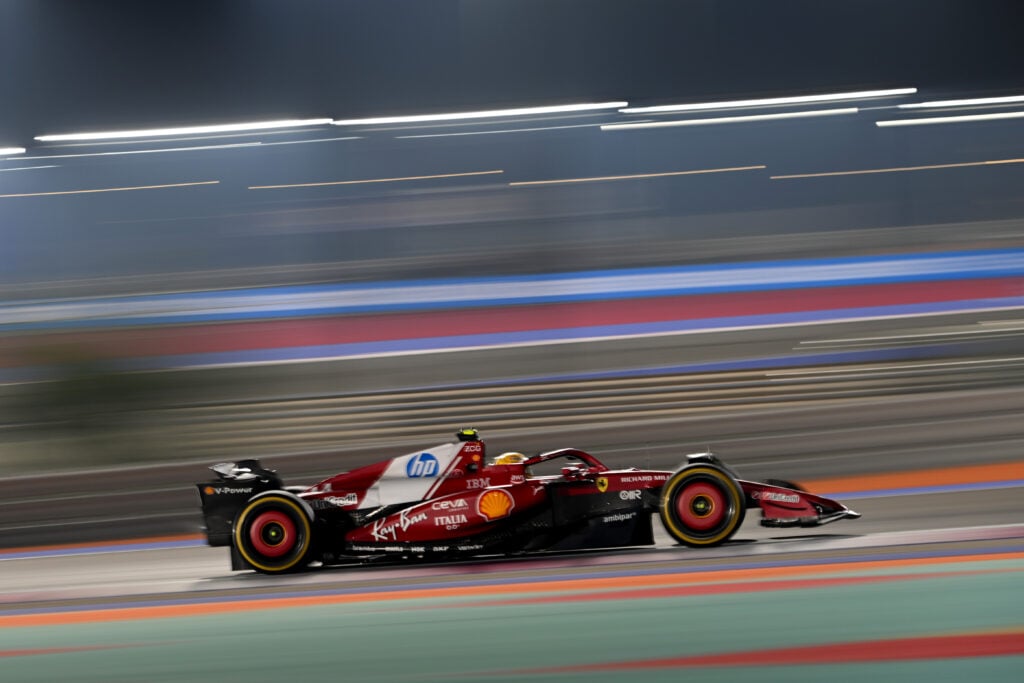 Ferrari driver Lewis Hamilton on track during the 2025 F1 Qatar Grand Prix