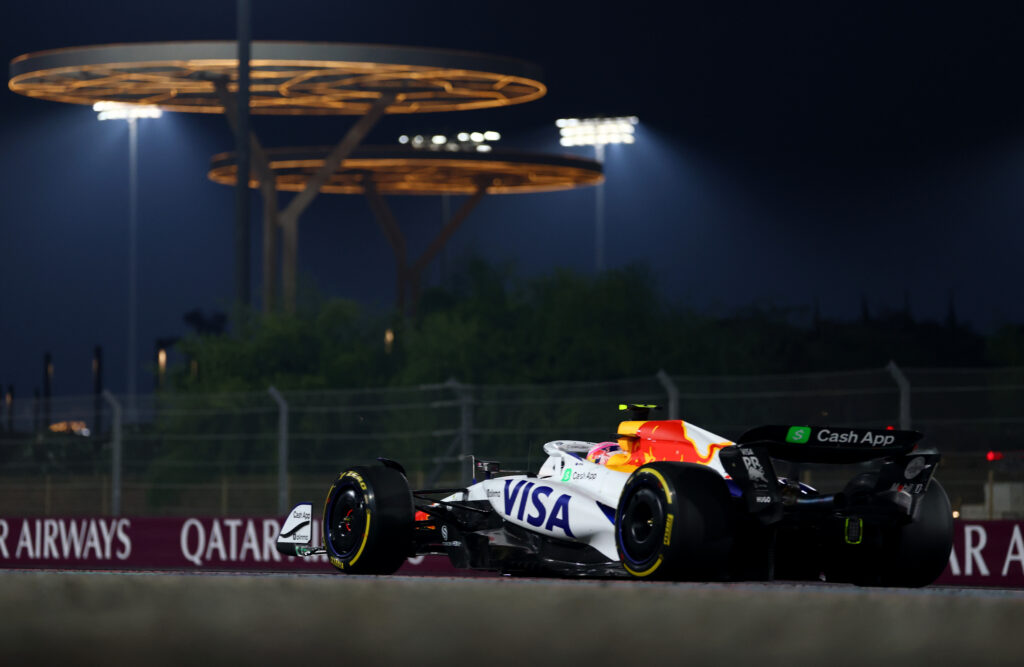 Racing Bulls driver Liam Lawson on track during the 2025 F1 Qatar Grand Prix