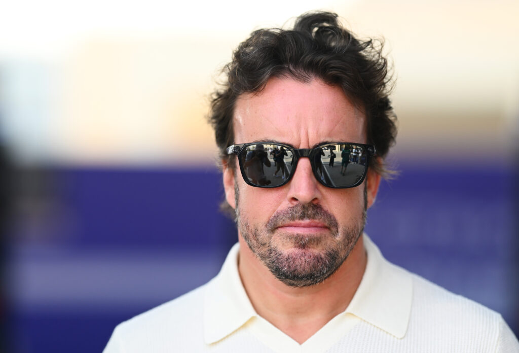 Aston Martin driver Fernando Alonso pictured in the paddock at the 2025 Abu Dhabi Grand Prix