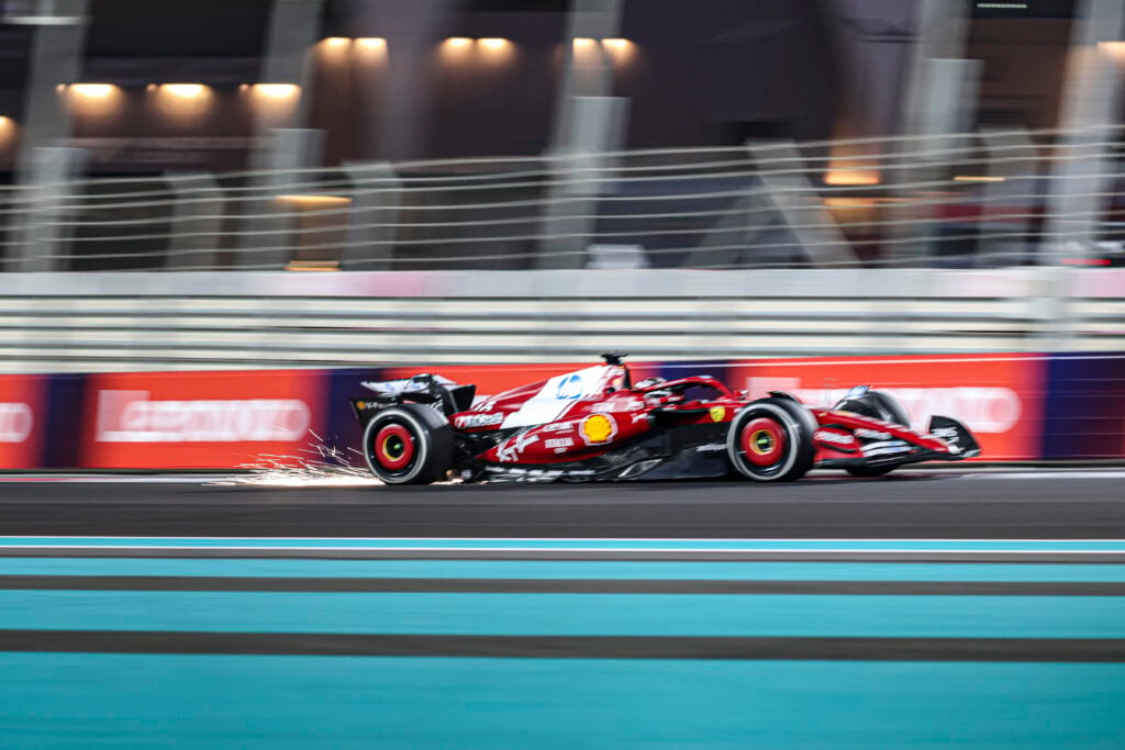 Ferrari driver Charles Leclerc on track during the 2025 F1 Abu Dhabi Grand Prix