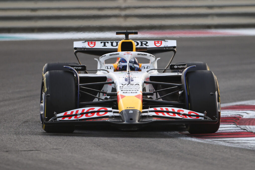 Racing Bulls driver Isack Hadjar taking part in the 2025 Formula 1 Abu Dhabi Grand Prix