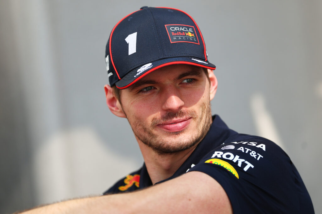 Red Bull driver Max Verstappen in the 2025 F1 Abu Dhabi Grand Prix paddock