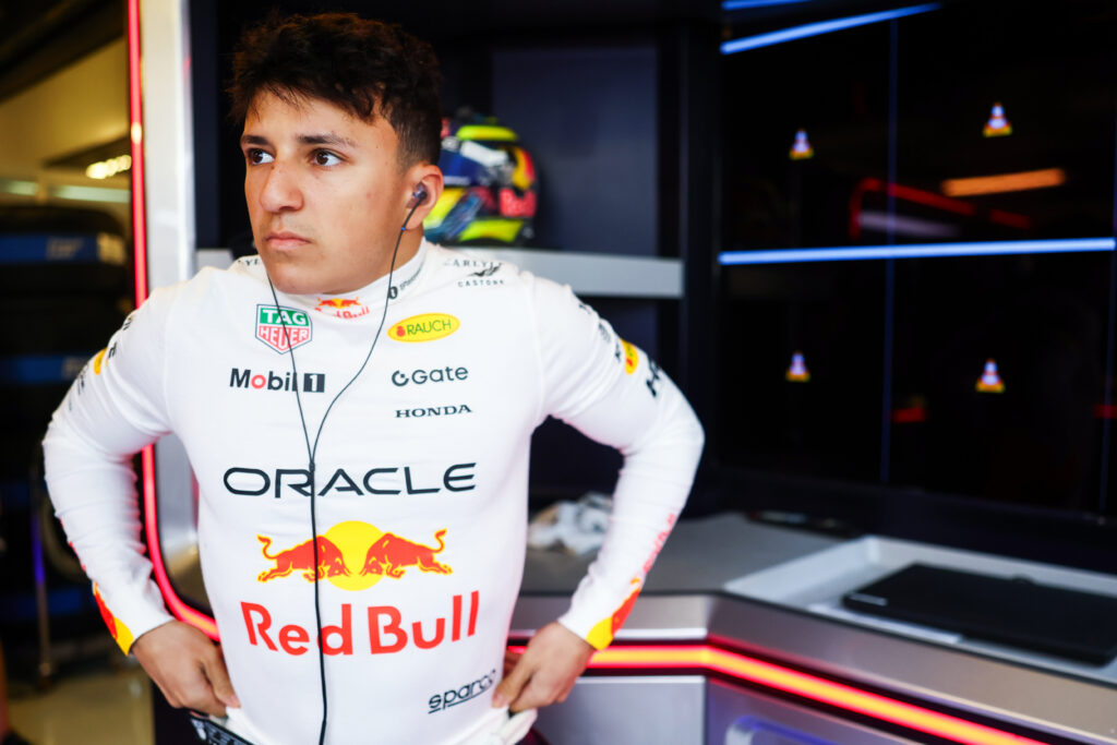 Isack Hadjar of Red Bull at the 2025 Abu Dhabi post-season F1 test