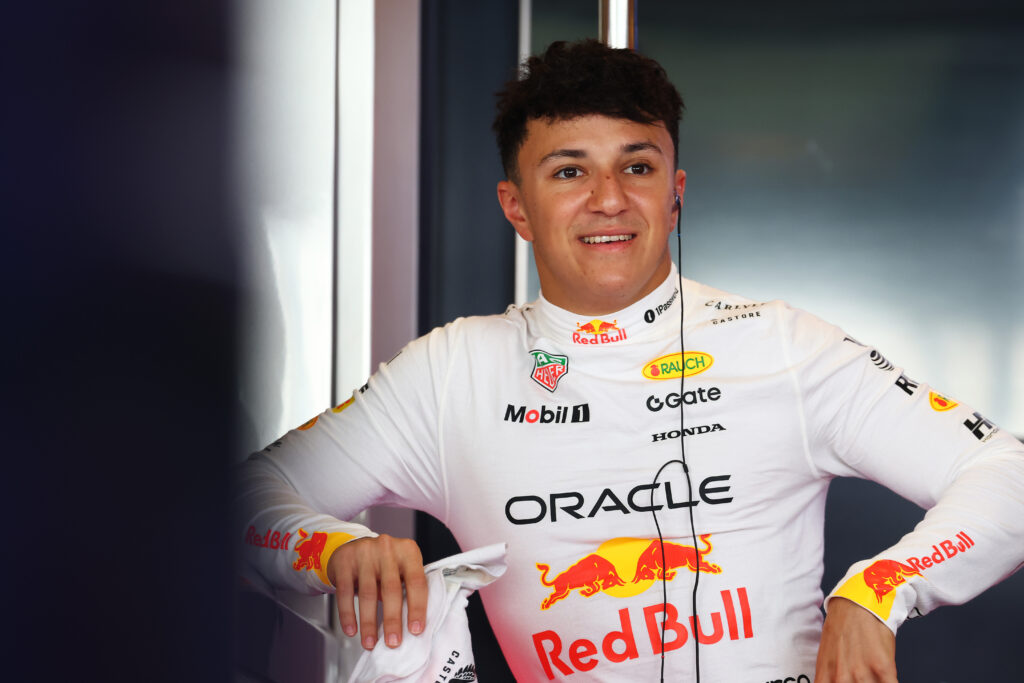 Red Bull driver Isack Hadjar at the 2025 Formula 1 post-season test in Abu Dhabi