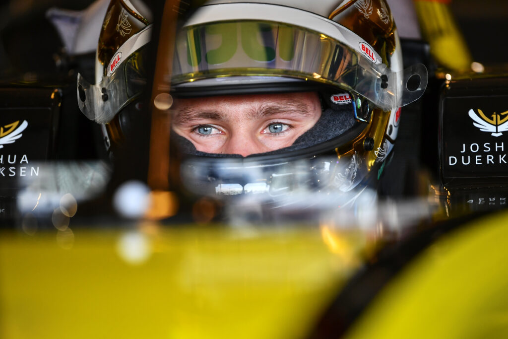 Joshua Durksen of Invicta Racing during Formula 2 testing in Abu Dhabi in 2025