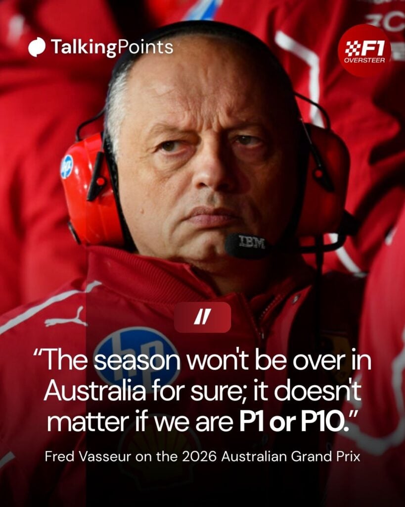 Ferrari team principal Frederic Vasseur on the pit wall at the 2025 Formula 1 Las Vegas Grand Prix