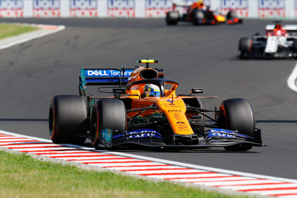 Lando Norris of McLaren pictured during the 2019 Hungarian Grand Prix