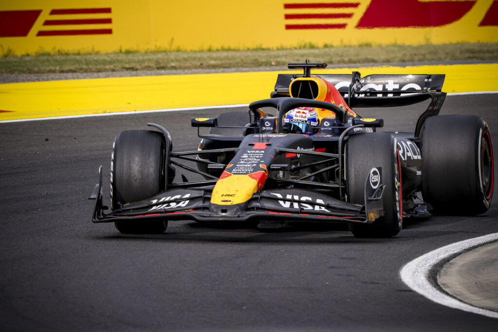 Red Bull driver Max Verstappen on track during the 2025 F1 Hungarian Grand Prix