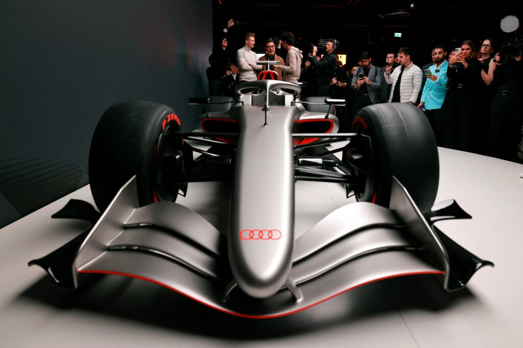 An Audi Formula 1 concept car