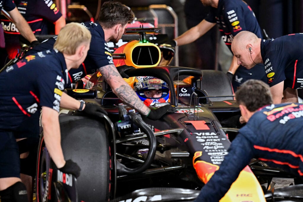 Red Bull driver Max Verstappen preparing for qualifying at the 2025 Formula 1 Abu Dhabi Grand Prix