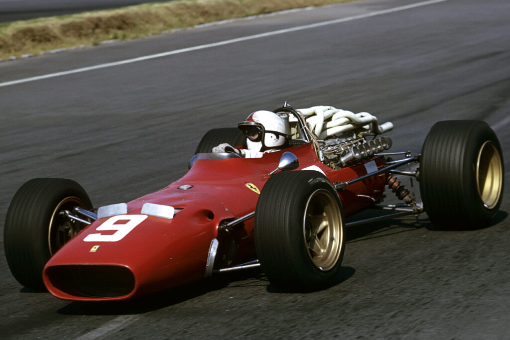 Chris Amon racing for Ferrari at the Formula 1 Grand Prix Of Mexico