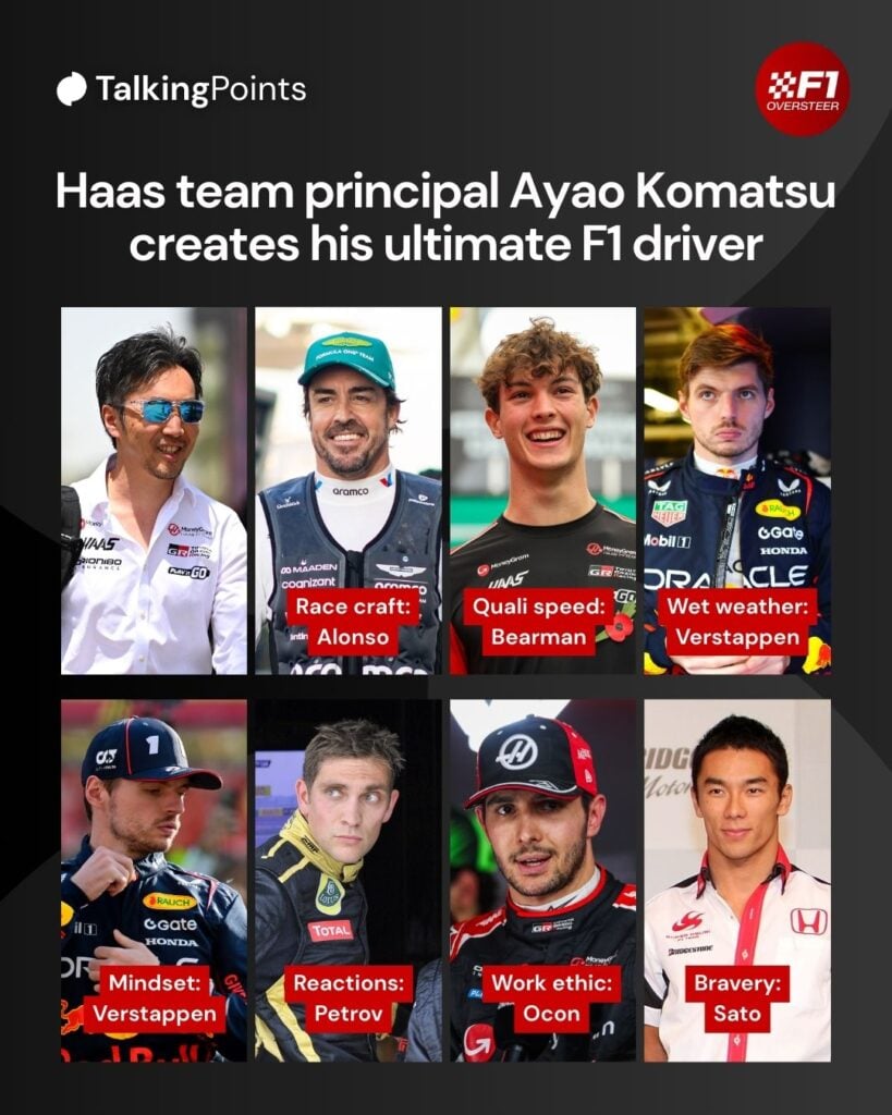 Haas team principal Ayao Komatsu names his ultimate F1 driver