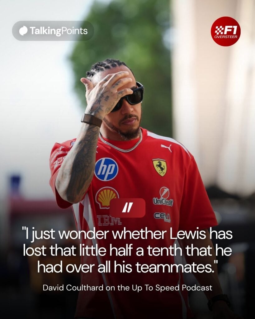 Ferrari driver Lewis Hamilton in the paddock at the 2026 Bahrain pre-season test