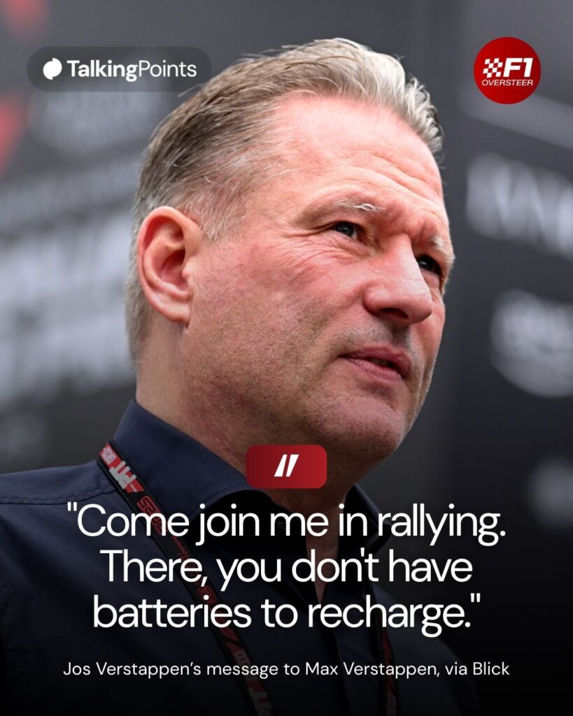 Jos Verstappen walks in the Azerbaijan GP F1 paddock