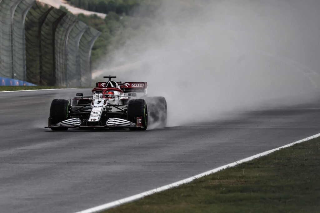 Alfa Romeo's Kimi Raikkonen during practice for the 2021 F1 Turkish Grand Prix