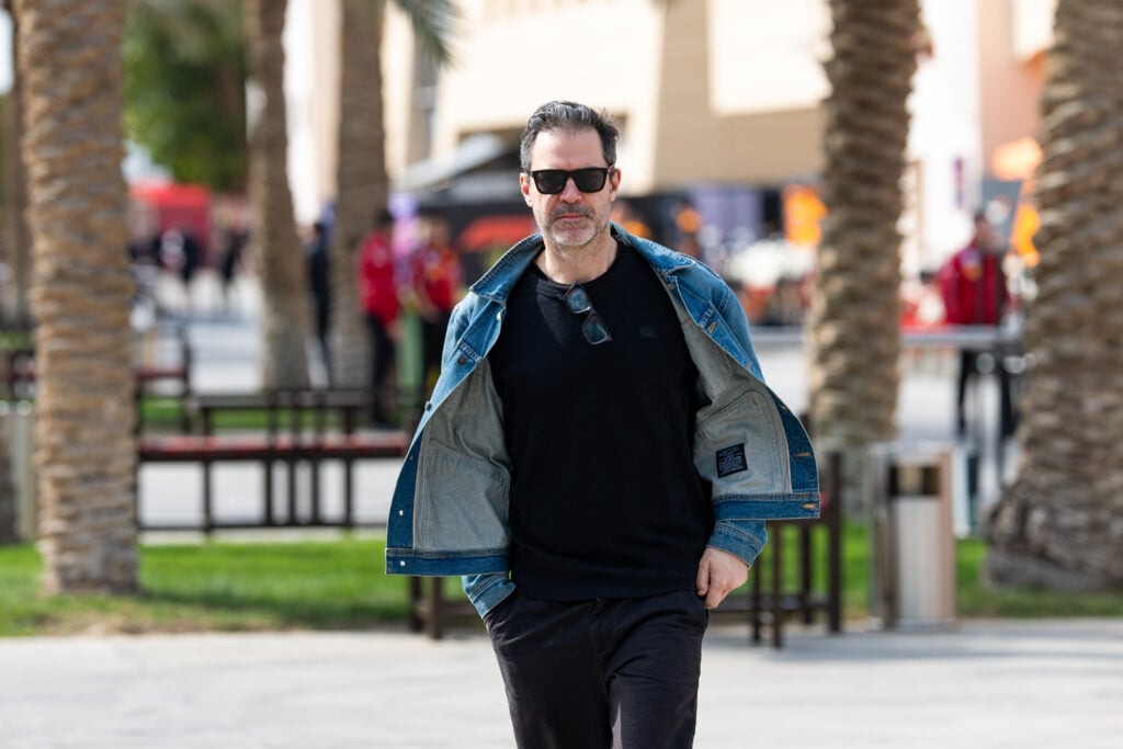Lewis Hamilton's manager Marc Hynes pictured in the paddock during F1 testing in Bahrain in 2025