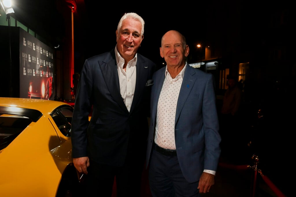 Lawrence Stroll and Adrian Newey at "Luca: Seeing Red" World Premiere at Everyman The Whiteley