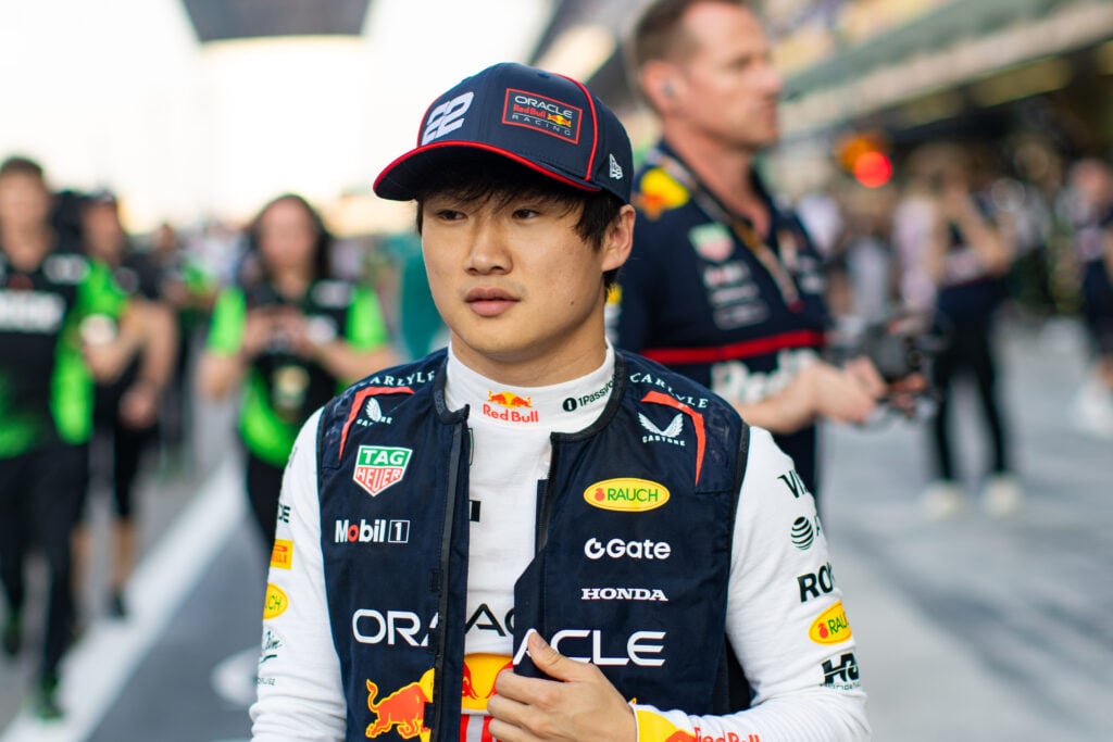 Red Bull driver Yuki Tsunoda at the 2025 Formula 1 Abu Dhabi Grand Prix