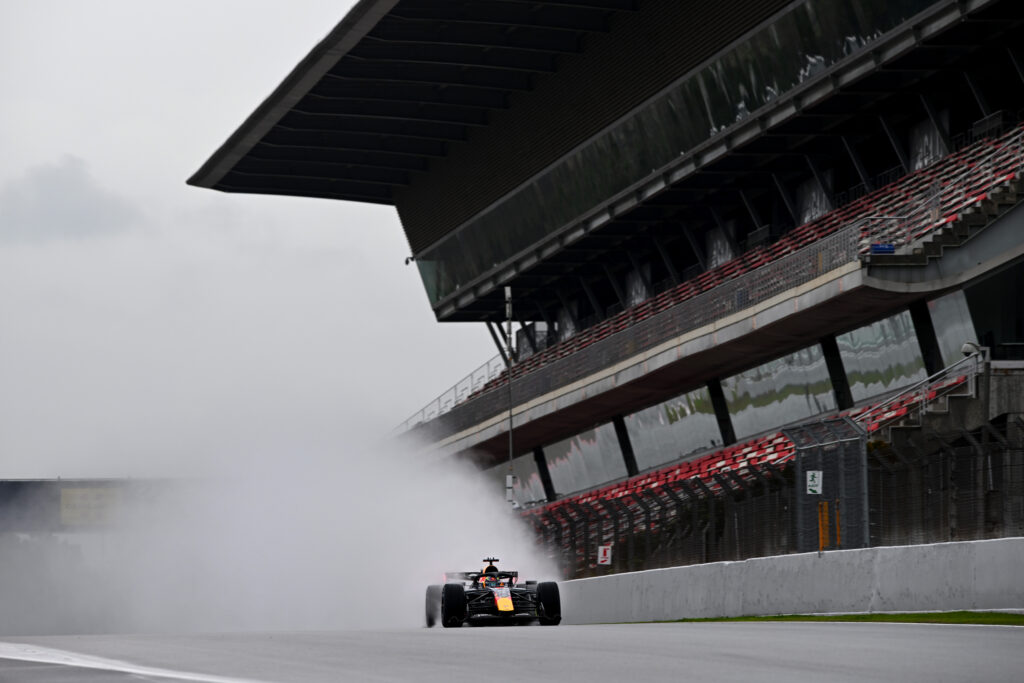 Red Bull driver Isack Hadjar taking part in the Formula 1 Shakedown in Barcelona - Day 2