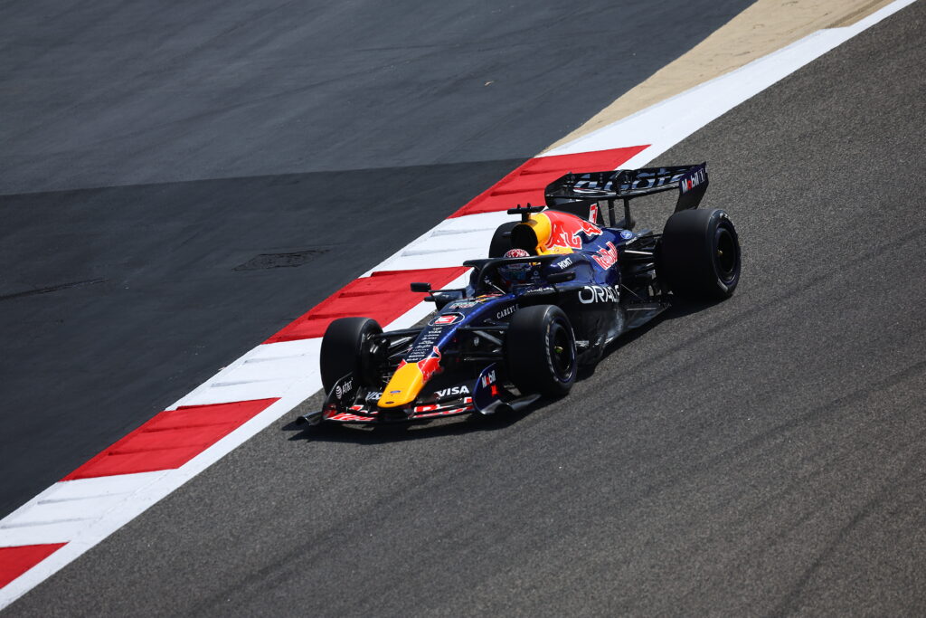 Red Bull driver Max Verstappen on track in Bahrain during 2026 pre-season testing